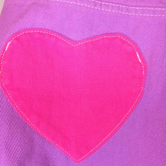 ☆3/$20* Half Pink Half Purple Heart Pocket Mom Jeans - Picture 6 of 13